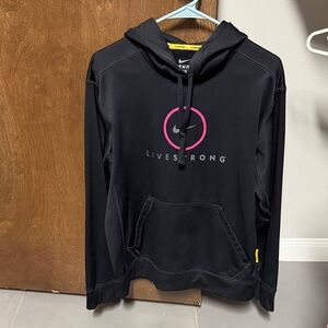 Nike Livestrong Black Hoodie with Pink Logo